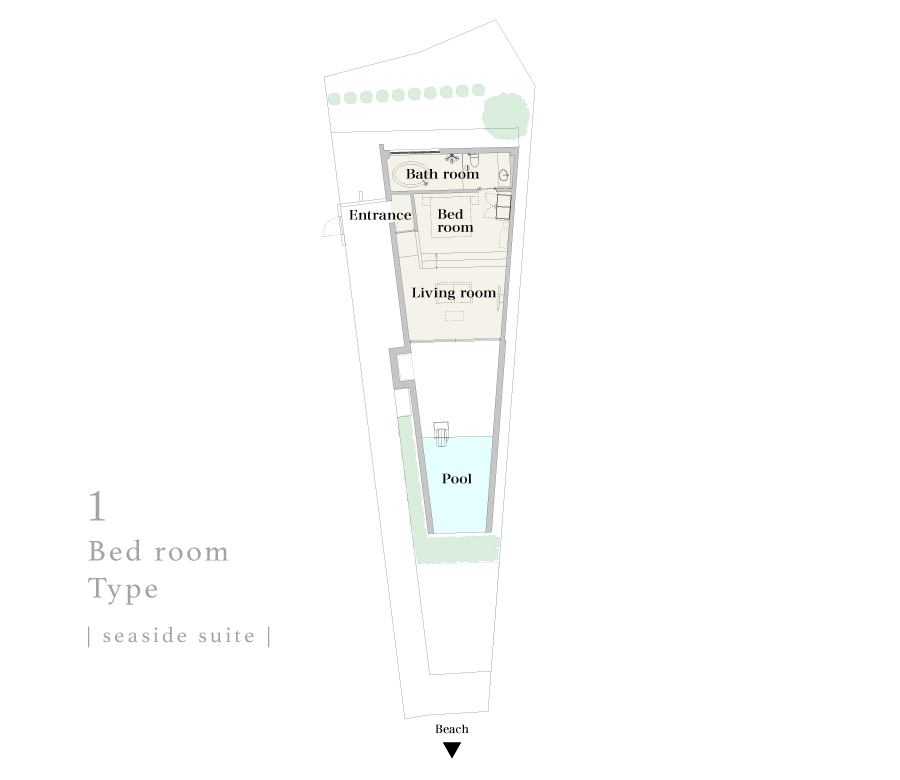 1bed room type map